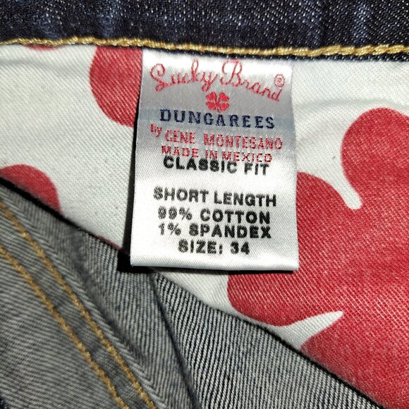 Lucky Brand Dungarees by Gene Montesano Classic fit Jeans Size 34 Short Inseam - Picture 3 of 12